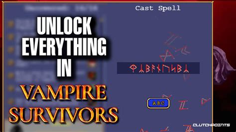 Vampire Survivors Cheat Codes